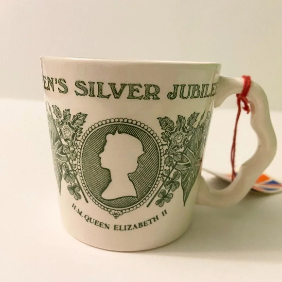 Vintage 1977 Royal Silver Jubilee Mason  Ironstone Mug Set of 2 England Crazing - Picture 4 of 16